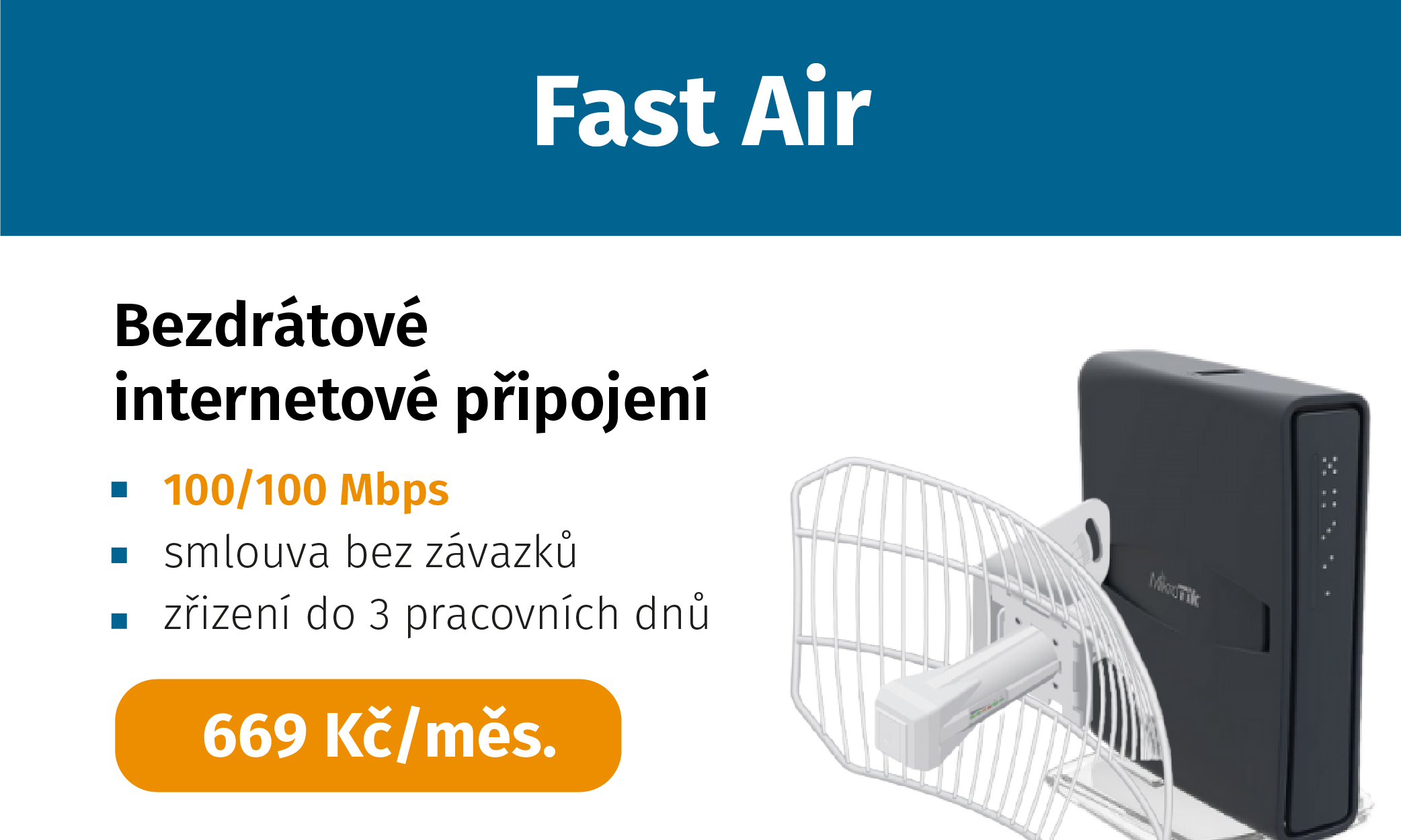 fast bezdratovy internet banner